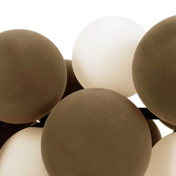 Wisząca lampa molekułowa Vino ABR-GRAPPA-H-B nad stół kule szare białe