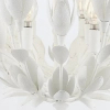 Żyrandol do salonu Flora QN-FLORA10-WHT kwiaty na łańcuchu biały