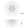 Lampa sufitowa URCHIN C0491-06B-F7DY metalowa designerska złota