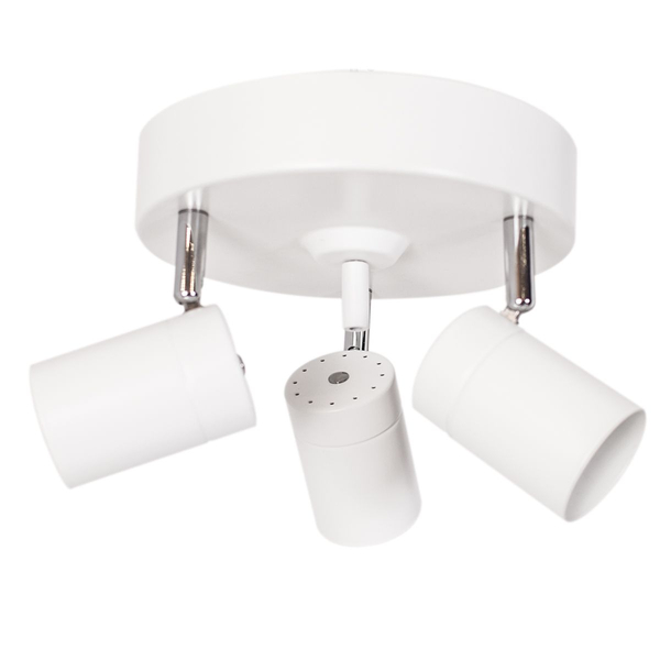 Metalowa lampa sufitowa Correct spot z regulacją biały