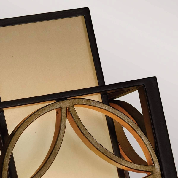 Ścienny kinkiet Remy FE-REMY1 Feiss geometryczna tkaninowa brązowa