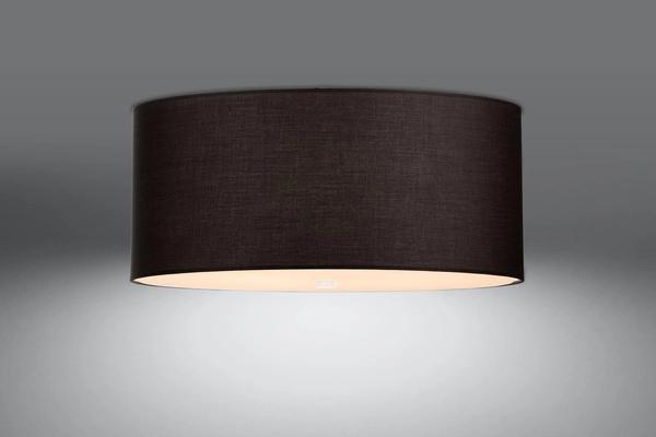 Sufitowa LAMPA plafon SL.0794 okrągła OPRAWA abażurowa czarna