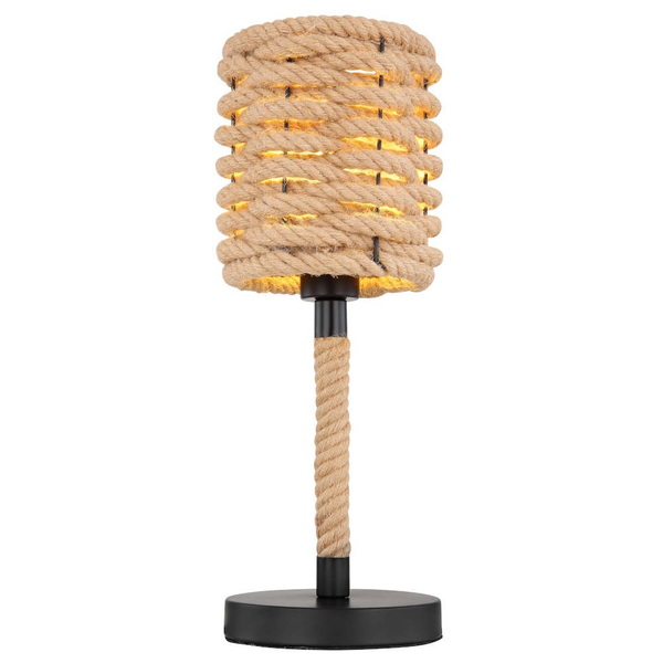 Stojąca LAMPKA stołowa HALIA 15679T Globo nocna LAMPA marynistyczna lina beżowa