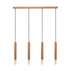 Wisząca lampa skandynawska Madera drewniane tuby do jadalni