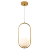 Lampa wisząca nad stół COSTA SOLO DP0001A-400 gold Step kula metal szkło złota