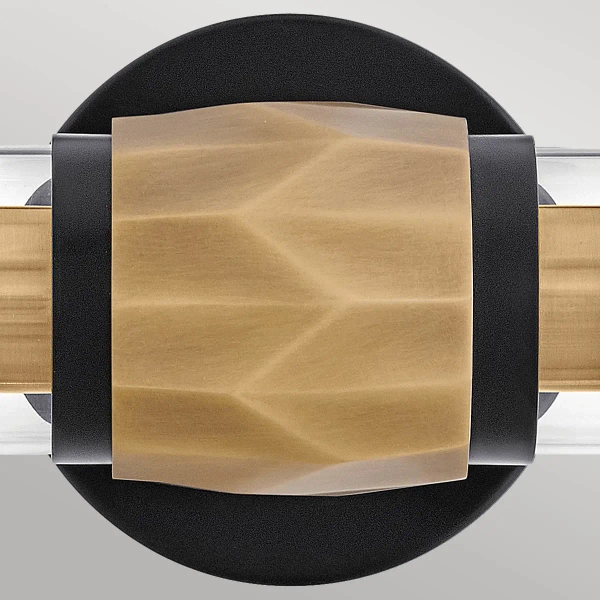 Ścienny kinkiet szklany Ellison HK-ELLISON2-BK-HB nad lustro IP44 mosiądz