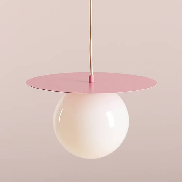 Kulista lampa nad stół Loop 1125G18_M Aldex wisząca ball różowy