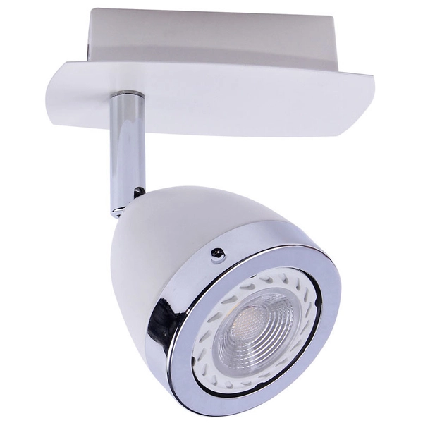 Spot LAMPA sufitowa CALASA SPL-9372-1A WH Italux regulowana OPRAWA metalowy reflektorek biały chrom