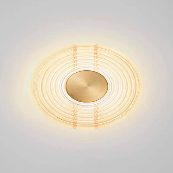 Lampa ścienna BERMUDEZ złota LE44929 1xLED 8W 3000K owalna ryflowana