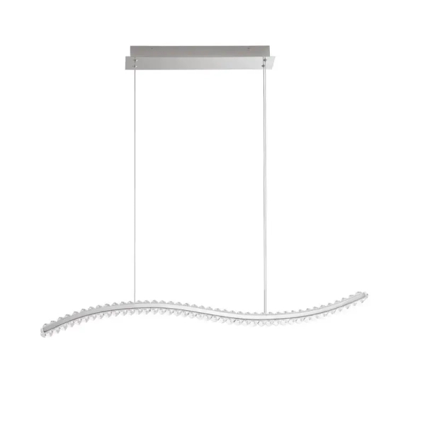 Designerska lampa wisząca BAUTA LE42921 wstęga LED 40W 3500K srebrna