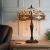 Stołowa lampka z włącznikiem Dragonfly 64085 witrażowa tiffany kolorowa