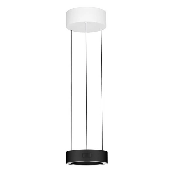 Pierścieniowa lampa wisząca ALMAY LE44605 LED 24W 3000K czarna biała