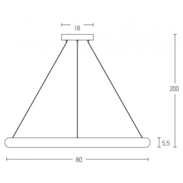 Pierścieniowa lampa wisząca 2061 LED 60W 3000K do salonu biały