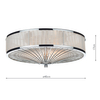 Dekoracyjny okrągły plafon Oslo OSL5050 Dar Lighting hampton chrom biały