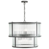 Loftowa wisząca lampa Bianka BIA0622 do salonu żebrowana czarna