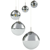 LAMPA wisząca VARUS 15851-5 Globo szklana OPRAWA zwis kaskada szklane kule balls chrom przezroczyste