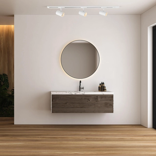 Sufitowa listwa z reflektorkami zestaw Marvi 920103-3-WH-SET do systemu szynowego 1-faz biały