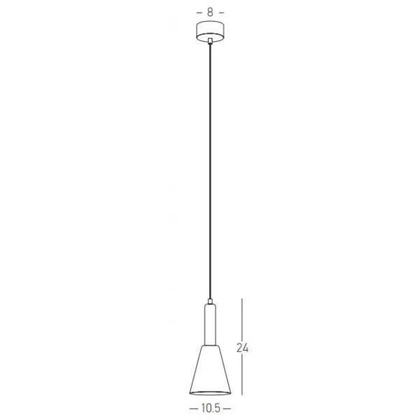 Zwisająca lampa nad stół 22179 LED 7W 3000K tuba metalowa czarna