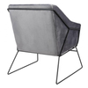Fotel do salonu Emma MSE011000308.V23 King Home tapicerowany welur szary