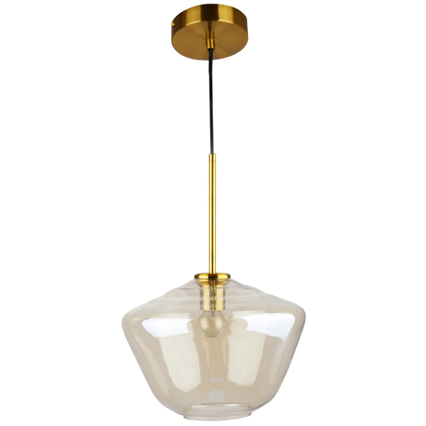 Loftowa LAMPA wisząca GREA 316233 Polux szklana OPRAWA skandynawski zwis bursztynowy