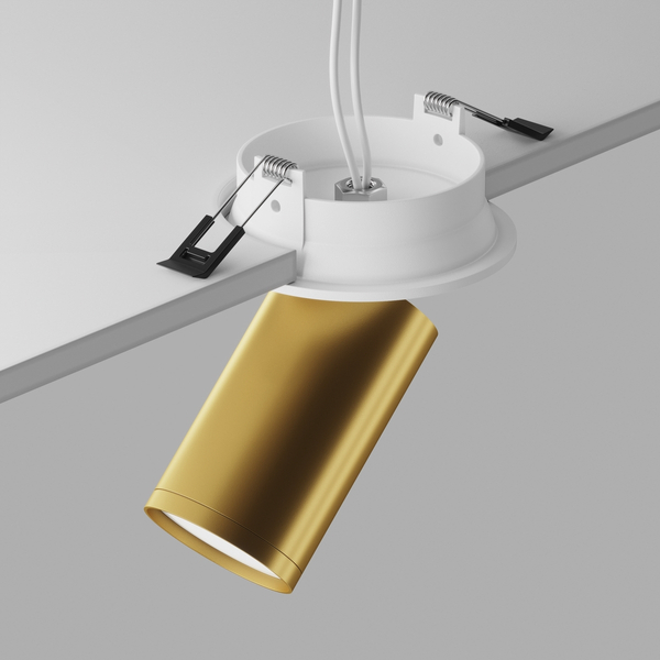 Lampa podtynkowa Focus S C048CL-U-1WMG Maytoni reflektorowa biała złota