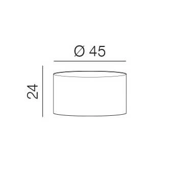 Klasyczny klosz abażurowy do lampy Tf Floor AZ3015 okrąg 45 cm szary