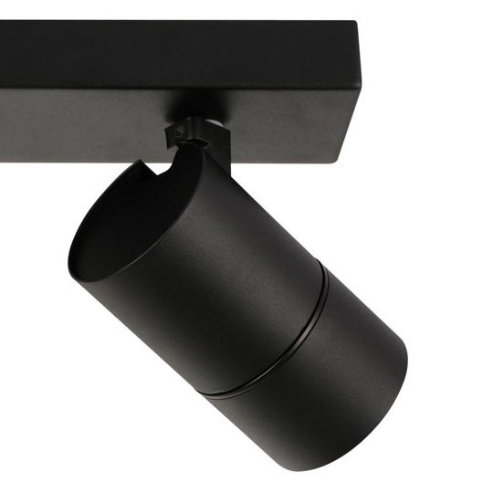 Sufitowa LAMPA plafon LACONI SPL-2813-2B-BL Italux regulowana OPRAWA metalowe reflektorki na listwie czarne