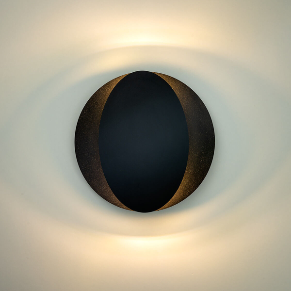 Lampa ścienna do przedpokoju Ovo 40870 oko okrąg round czarna
