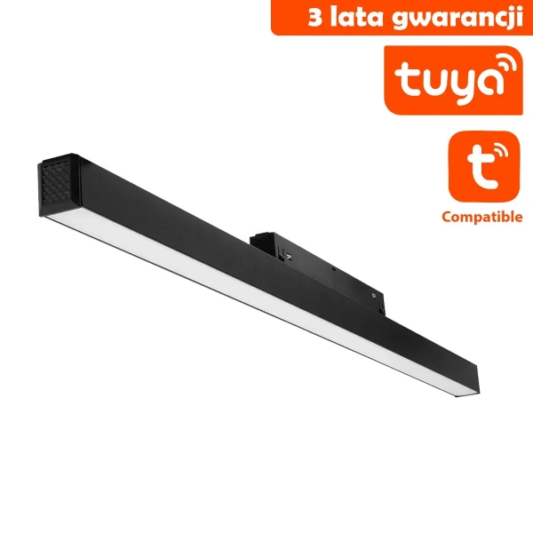 Lampa sufitowa do szyn magnetycznych TUYA 1302 LED 20W 2500-6500K czarna
