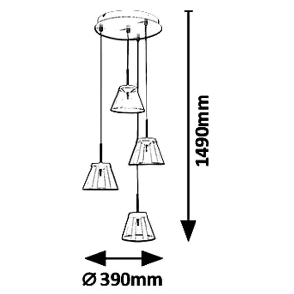 LAMPA wisząca AVIANA 5032 Rabalux skandynawska OPRAWA szklana LED 24W 4000K zwis loftowy biały przezroczysty