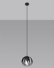 Salonowa lampa wisząca SL.1087 metalowa kula druciana czarna