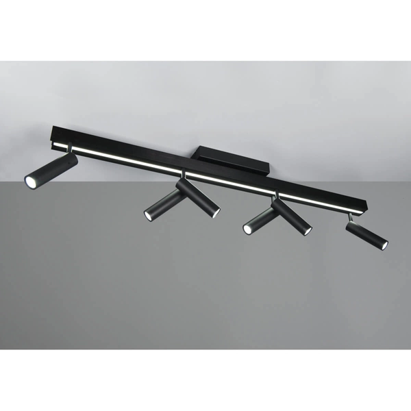 Metalowa lampa sufitowa ZENO 648310732 LED 18W+33W 2700-6500K tubki czarna