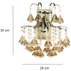 Glamour LAMPA ścienna Monte Carlo 6246/1 21QG Elem szklana OPRAWA z kryształkami kinkiet crystals mosiądz bursztynowy