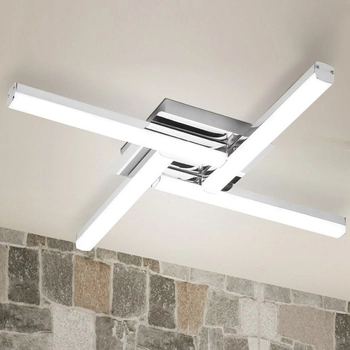 Plafon LAMPA sufitowa ANTONIA 5896 Rabalux kwadratowa OPRAWA do łazienki LED 24W 4000K listwy IP44 chrom
