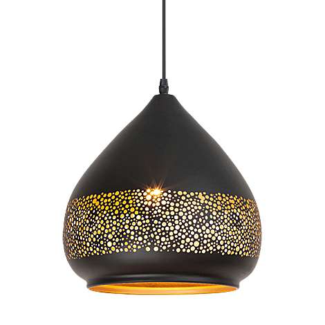 LAMPA wisząca KAIA 2278 Rabalux ażurowa OPRAWA orientalny zwis czarny złoty