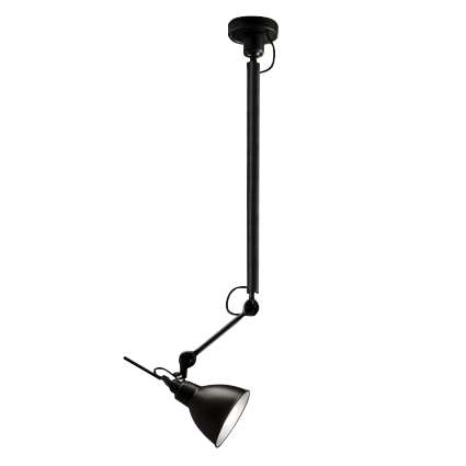 Industrialna LAMPA wisząca DAISEN 5623 Shilo regulowana OPRAWA metalowa na wysięgniku zwis czarny