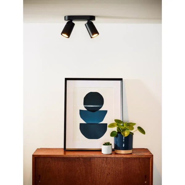 Podwójna lampa natynkowa XYRUS 23954/11/30 Lucide reflektorki czarna