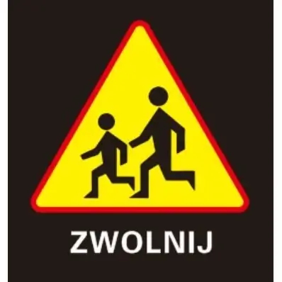 Trzykolorowe szkiełko do projektorów LED LOGG3-ZWOLNIJ ostrzegawczy