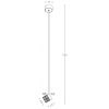 Kwadratowa lampa wisząca 1930 LED 7W 3000K metalowa czarny biały