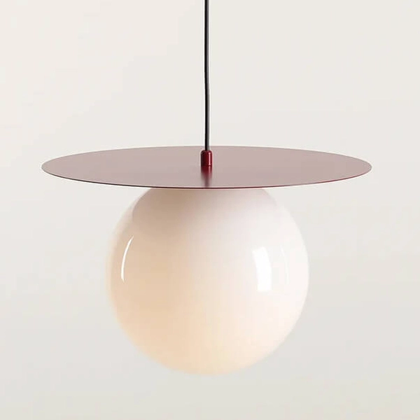 Lampa wisząca molekułowa Loop 1125G15_L Aldex bańki szklana czerwona