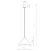 Zwisowa lampa z kloszem Zenith 10878 Nowodvorski nad stół jedwabisty szary