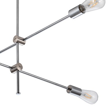 Loftowa LAMPA wisząca MORA 318107 Polux metalowe molekuły ZWIS nad stół chrom