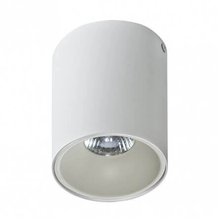 Sufitowa lampa tuba REMO AZ0822 + AZ0819 Azzardo z odbłyśnikiem biały