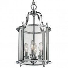 Retro LAMPA wisząca NEW YORK P04550CH Cosmolight industrialny zwis szklany chrom