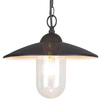 Ogrodowa LAMPA wisząca VIGO 8687 Rabalux metalowa OPRAWA kopuła ZWIS industrialny IP44 czarny matowy biały przezroczysty