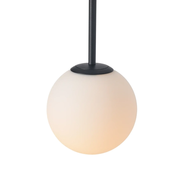 Szklana lampa wisząca Bolti PL0112-BK Yaskr kulista biała czarna