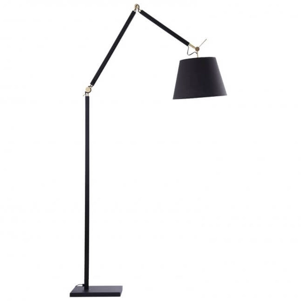 Lampa stojąca Zyta AZ4193+AZ2600 abażurowa z regulacją do sypialni czarna