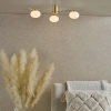 Kulista lampa sufitowa Jasper JAS5335 szklane białe złote