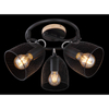 Lampa nasufitowa Josina 54034-3 z regulacją czarna drewno
