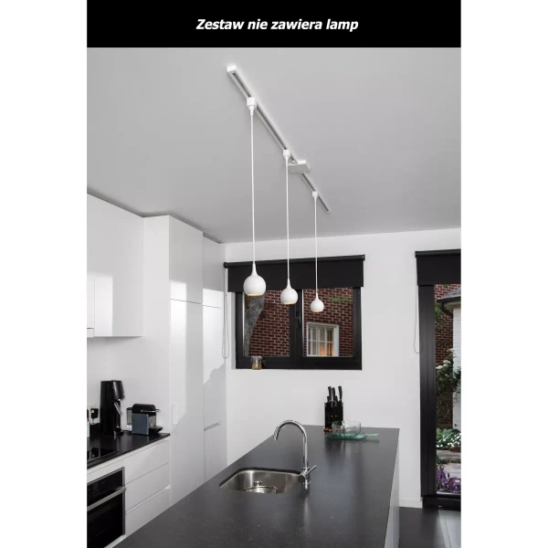 Zestaw startowy szynowy Track 09950/00/31 Lucide metalowy biały